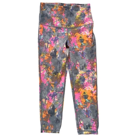 MONO B Highwaist Splatter Print Crop Leggings Size Small - Picture 5 of 7